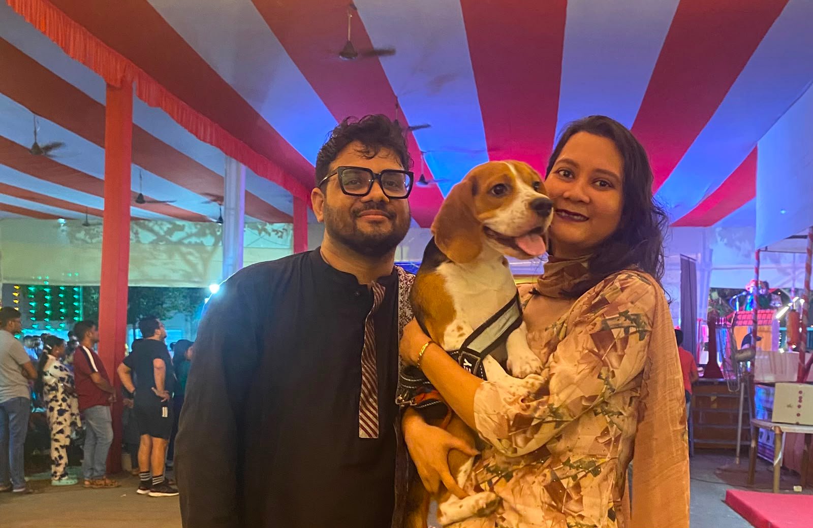 Zinia and Misbahul at a celebration